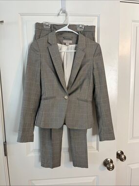 H&M Gray Glen Plaid Suit Blazer and Pants